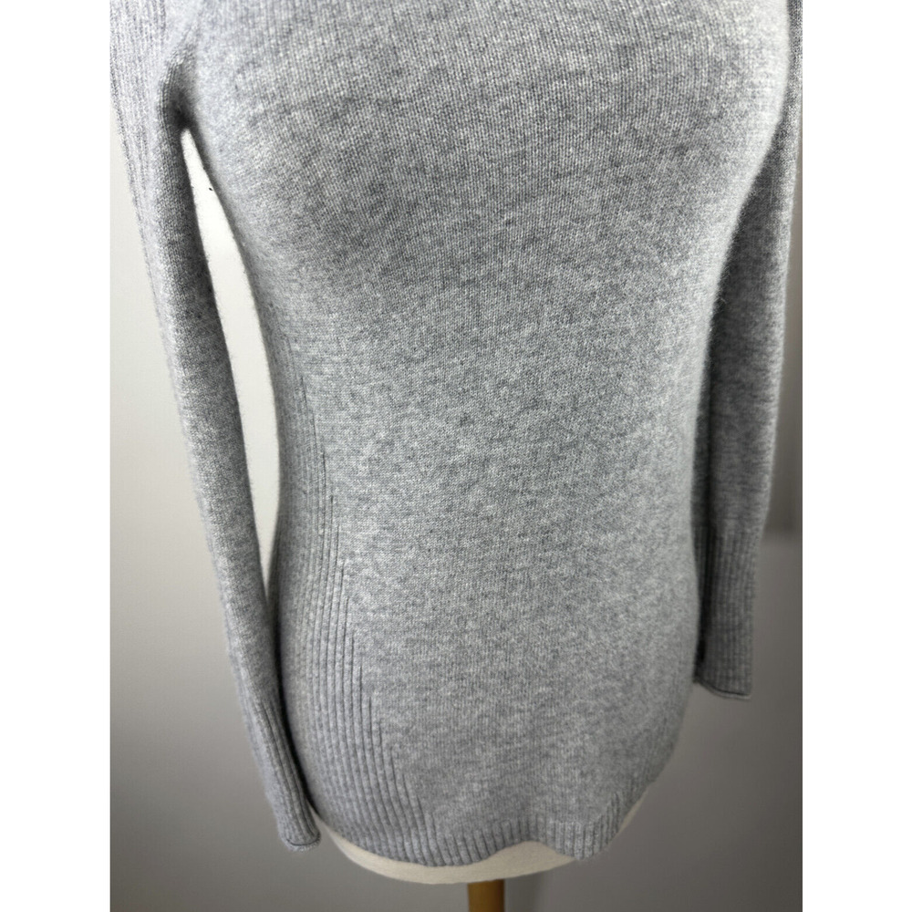 Athleta Cashmere Cascade Sweater Cowl Neck Light Grey Heather Oversized Size XXS - Picture 4 of 12